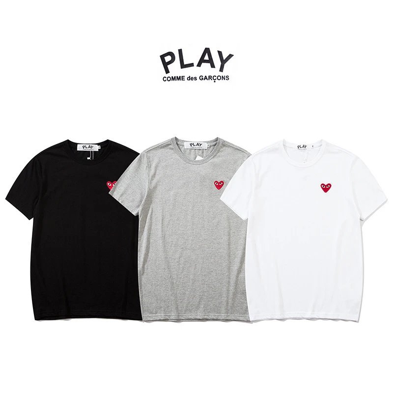 Comme des Garçons Play Heart Logo White T-Shirt - 4