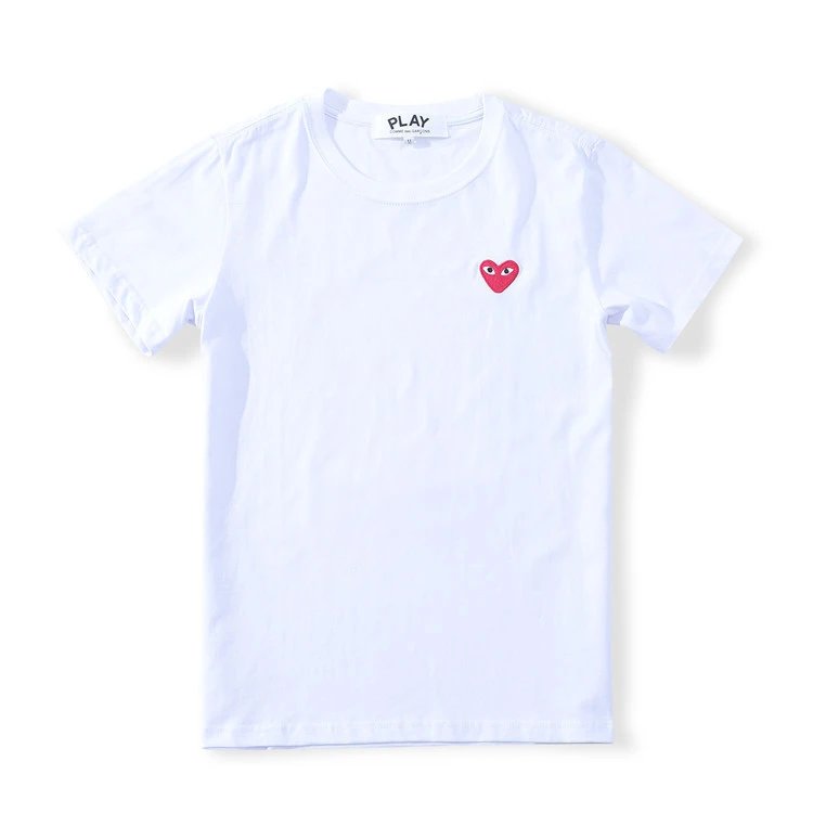 Comme des Garçons Play Heart Logo White T-Shirt - 8
