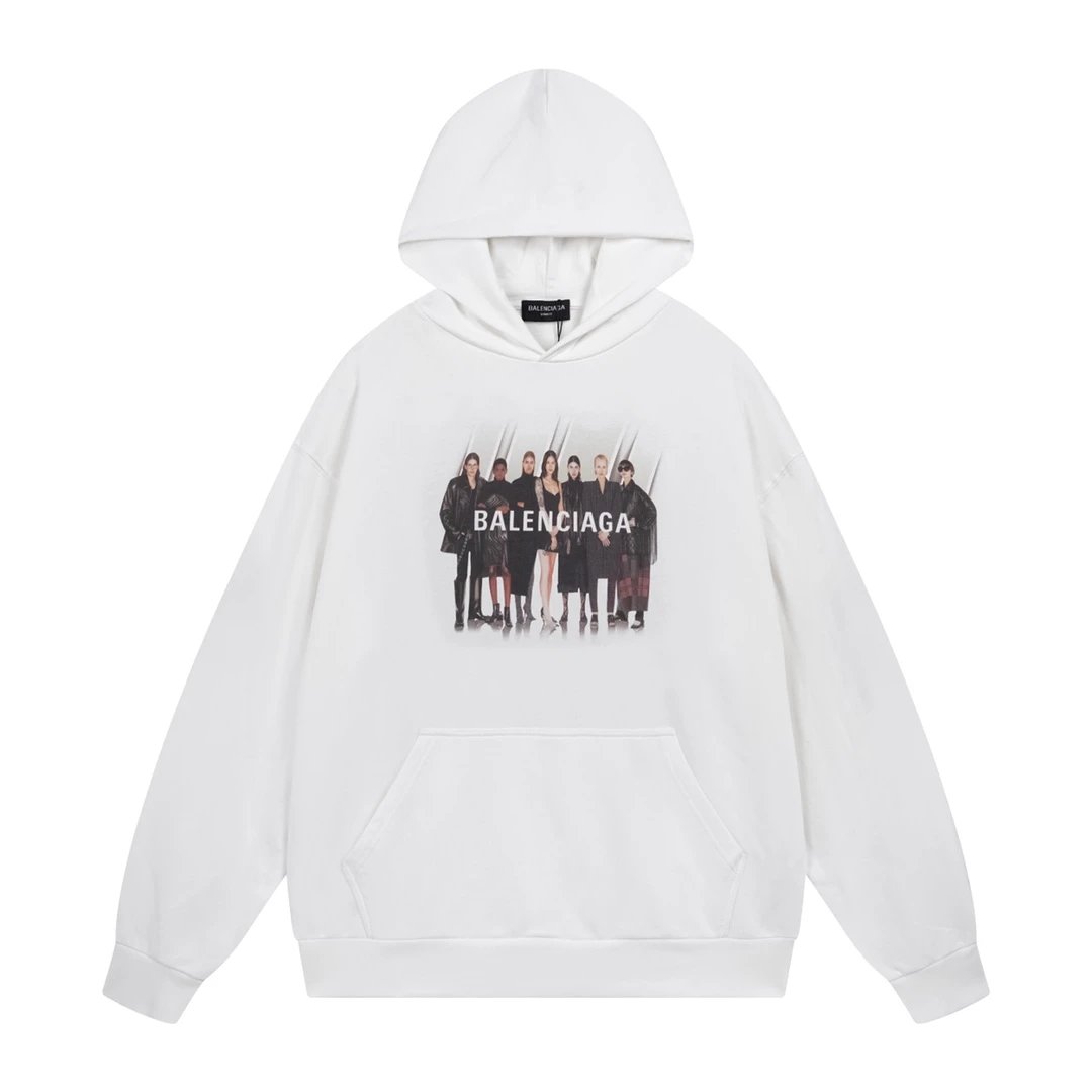 Balenciaga Logo Hoodie Black - 12