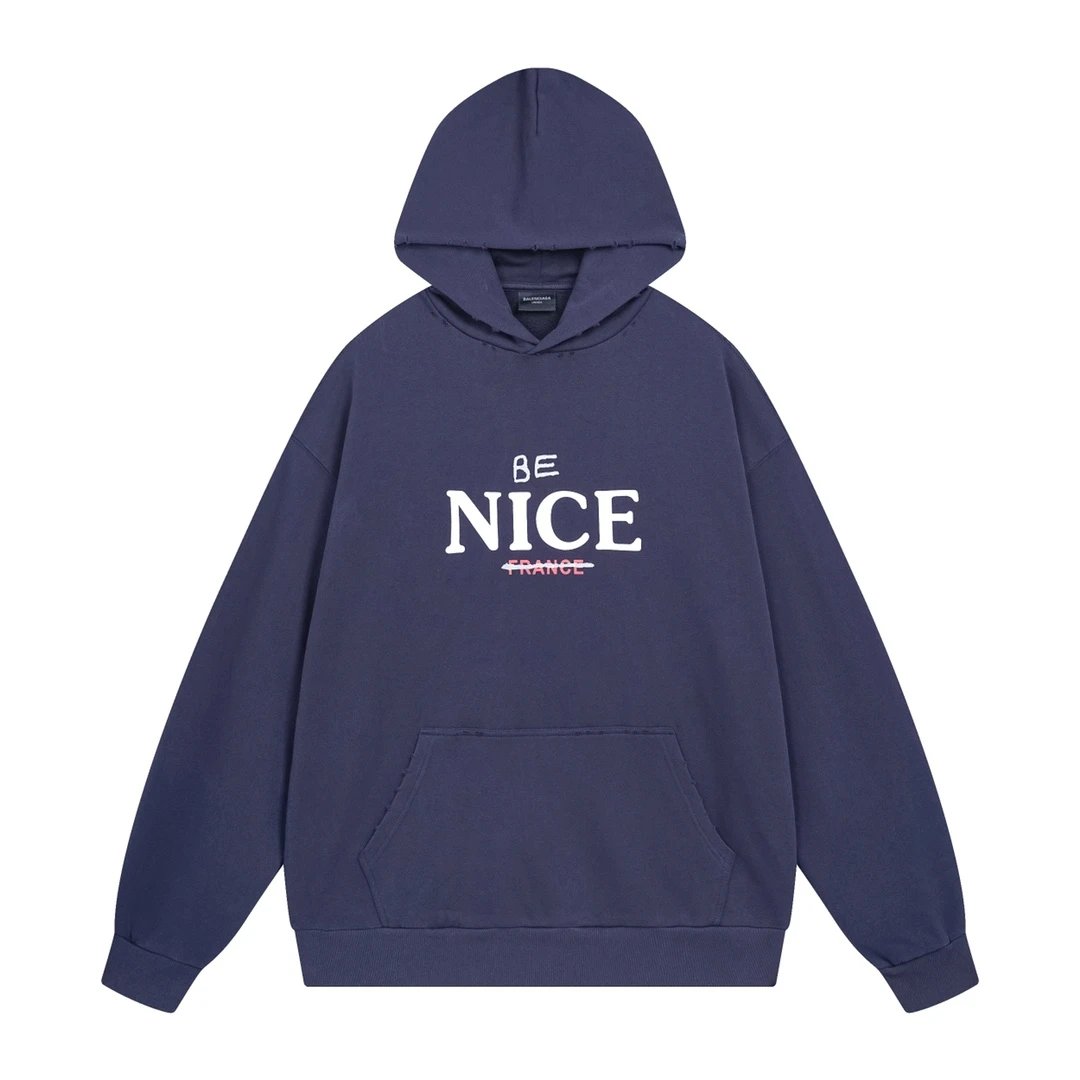 Balenciaga Logo Hoodie Black - 37