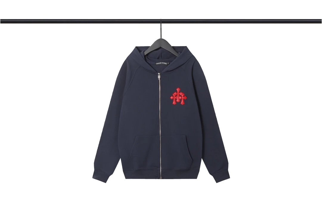Chrome Hearts Logo Zip-Up Hoodie White - 37