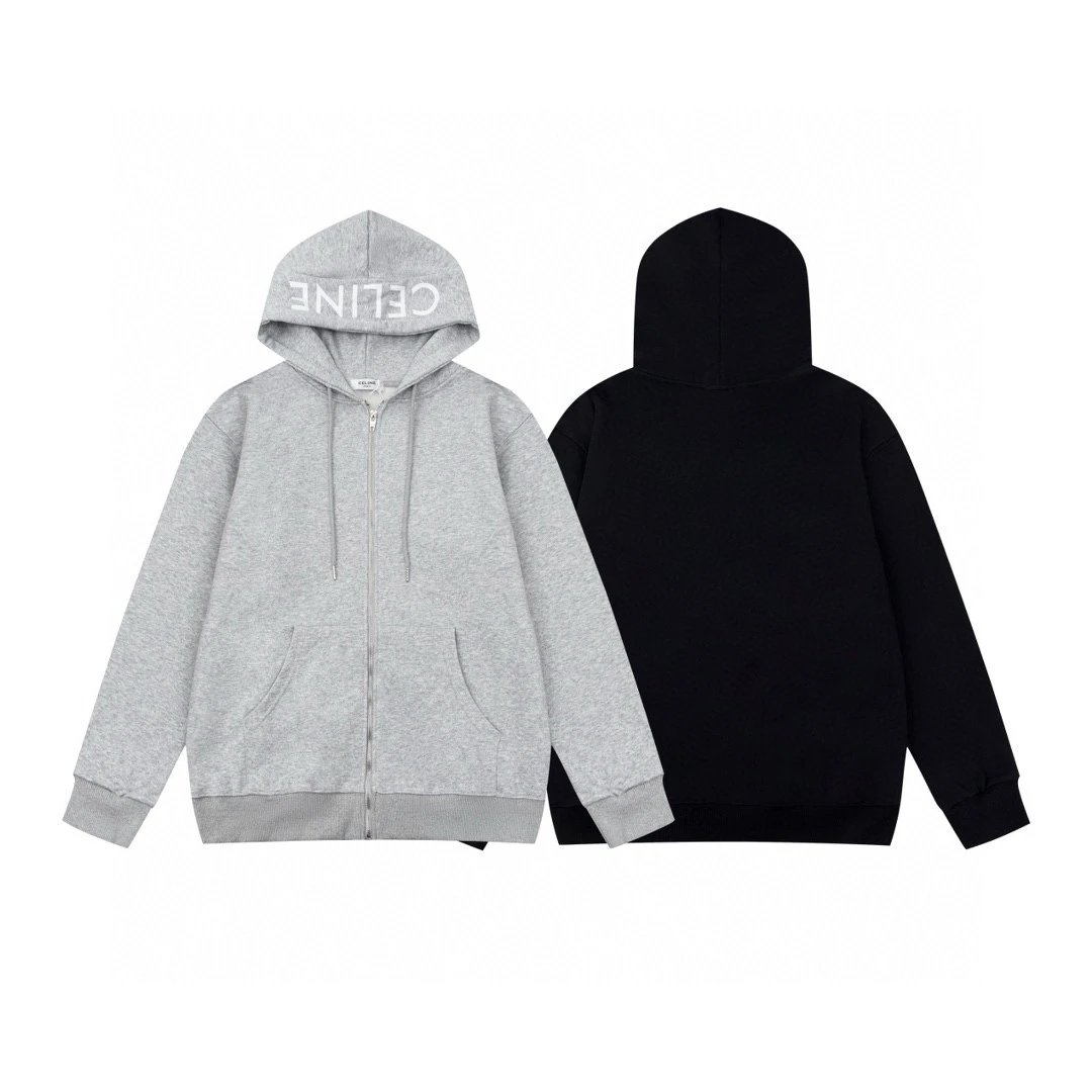 Celine Logo Hoodie Black - 27