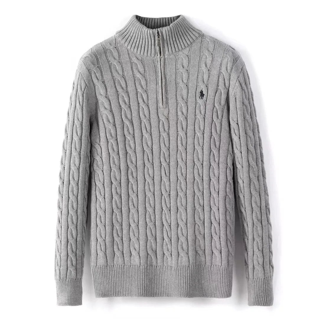 Polo Ralph Lauren Cable Knit Half-Zip Sweater Beige - 22