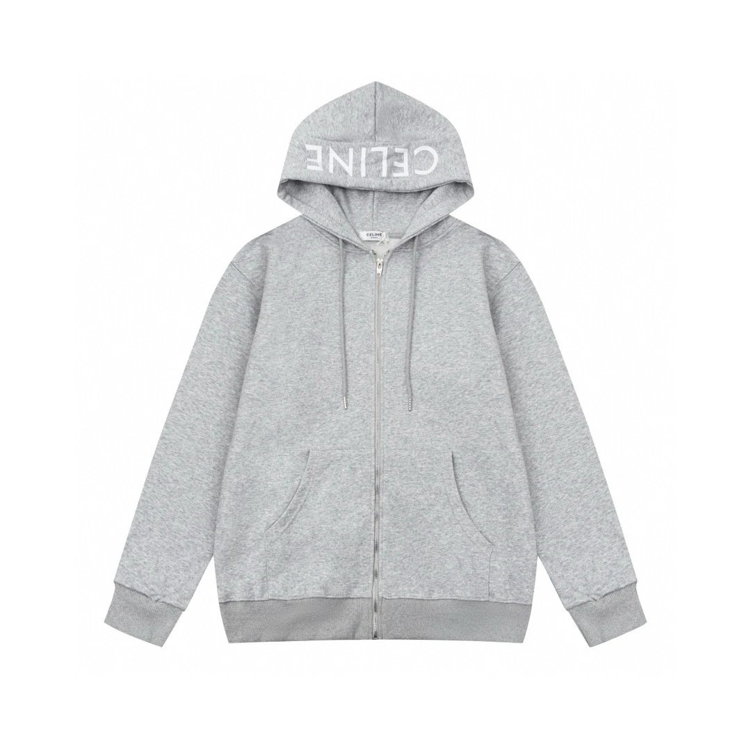 Celine Logo Hoodie Black - 26