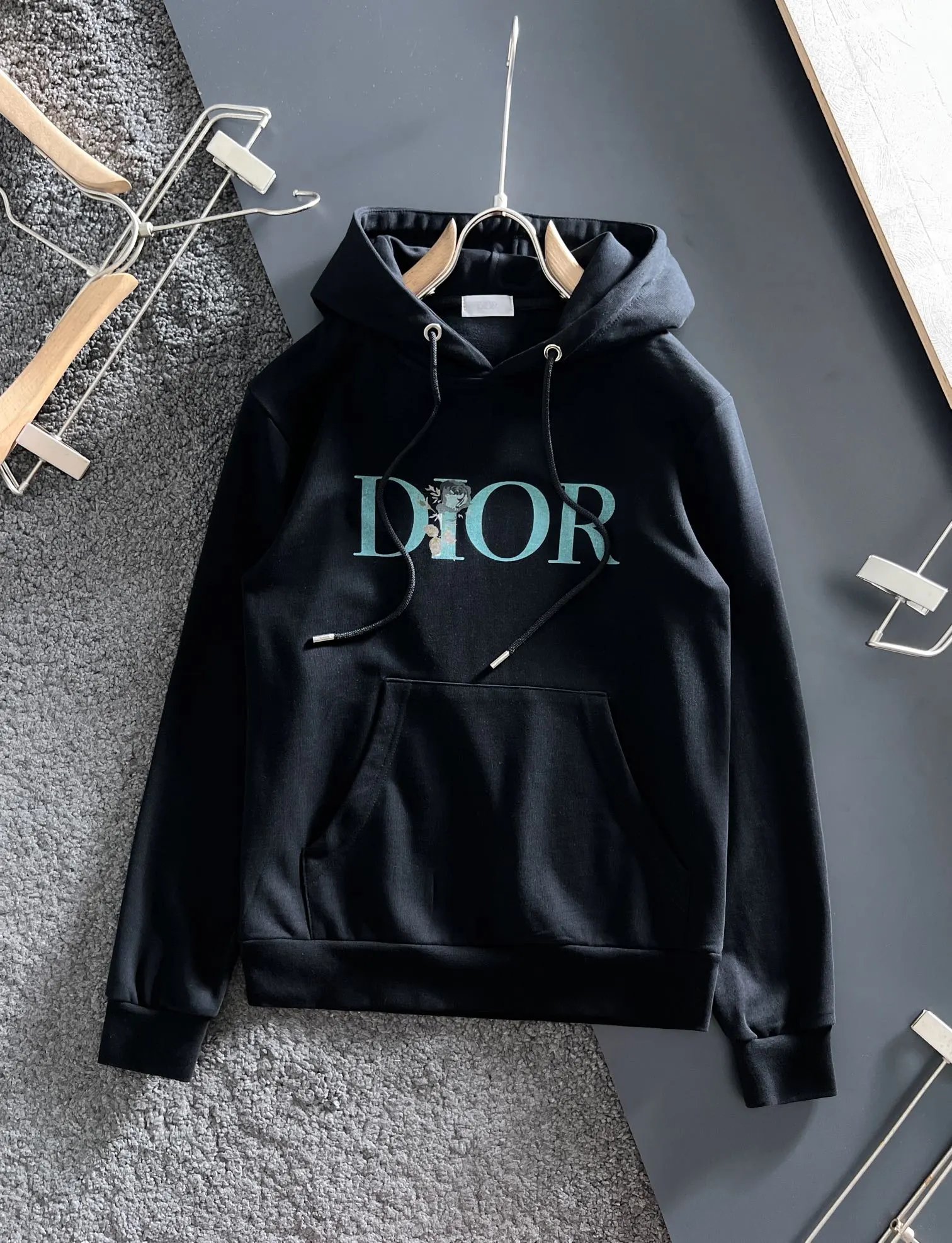 Dior Flower Logo Hoodie Navy - 19