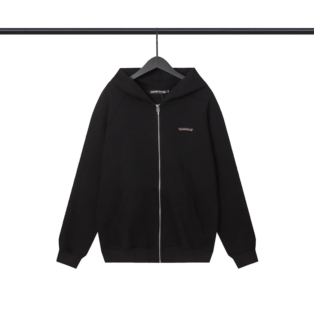 Chrome Hearts Logo Zip-Up Hoodie White - 34