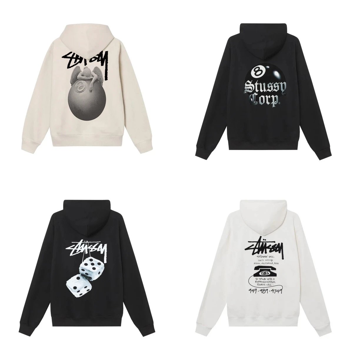 Stussy Floral Collage Hoodie Beige - 3