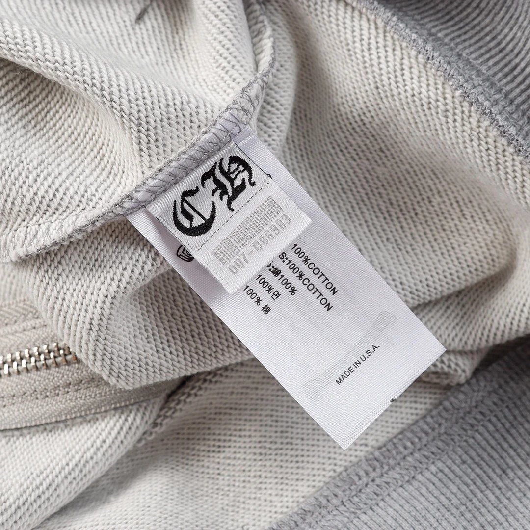 Chrome Hearts Logo Zip-Up Hoodie White - 6