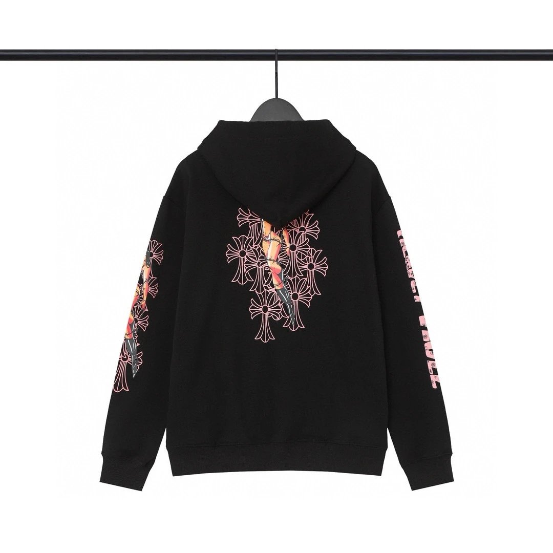 Chrome Hearts Logo Zip-Up Hoodie White - 28