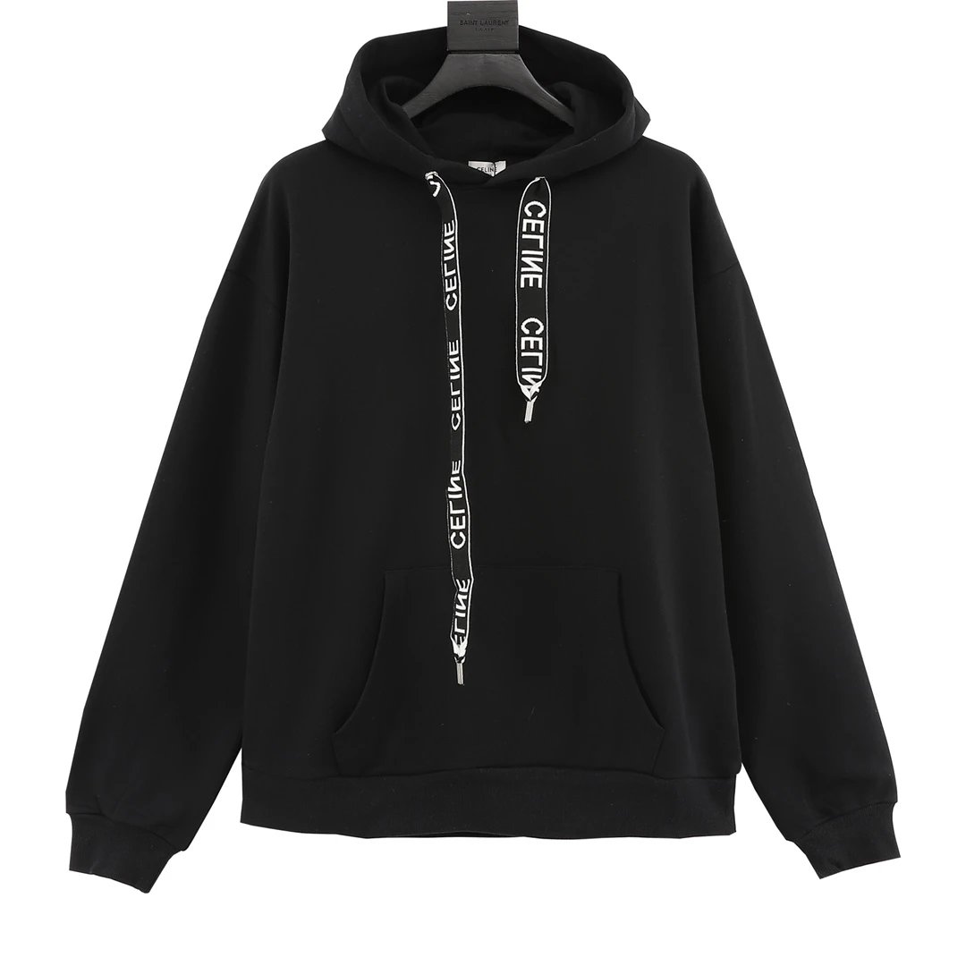 Celine Logo Hoodie Black - 24