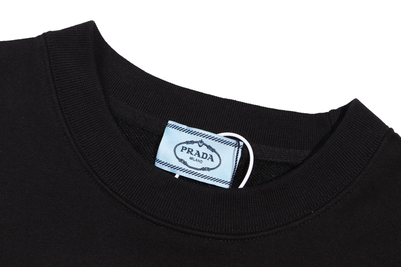 Prada Triangle Patch Black Sweatshirt Sweater - 3