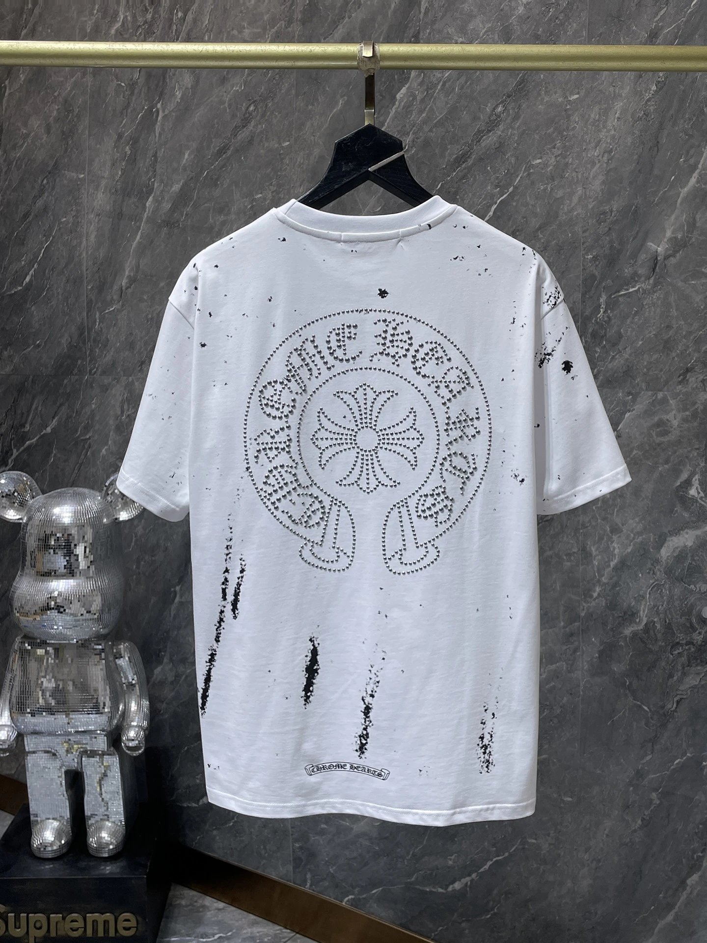 Chrome Hearts Gradient Logo Back Print T-Shirt Black - 33
