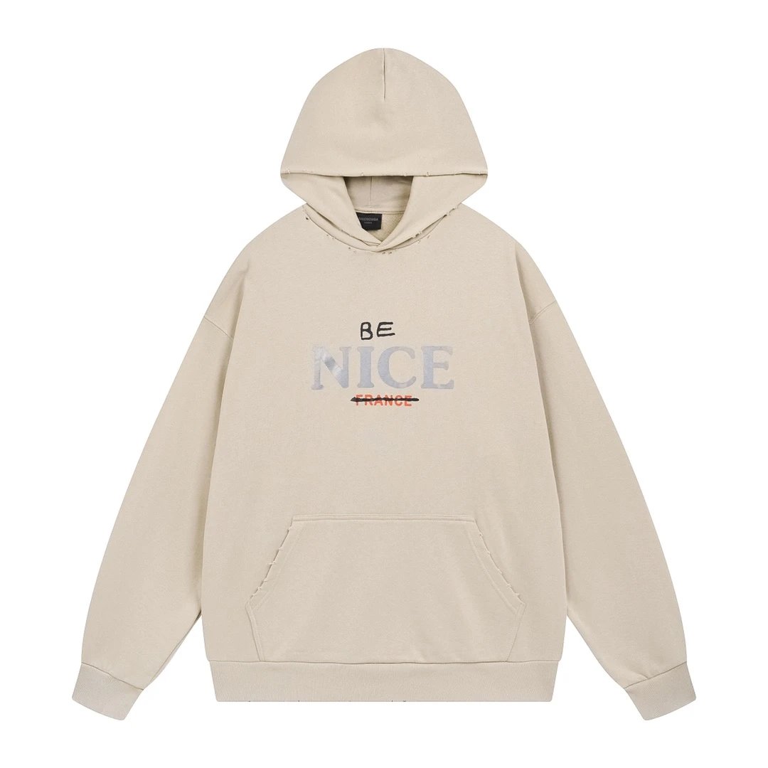 Balenciaga Logo Hoodie Black - 36