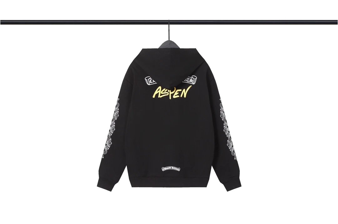 Chrome Hearts Logo Zip-Up Hoodie White - 11