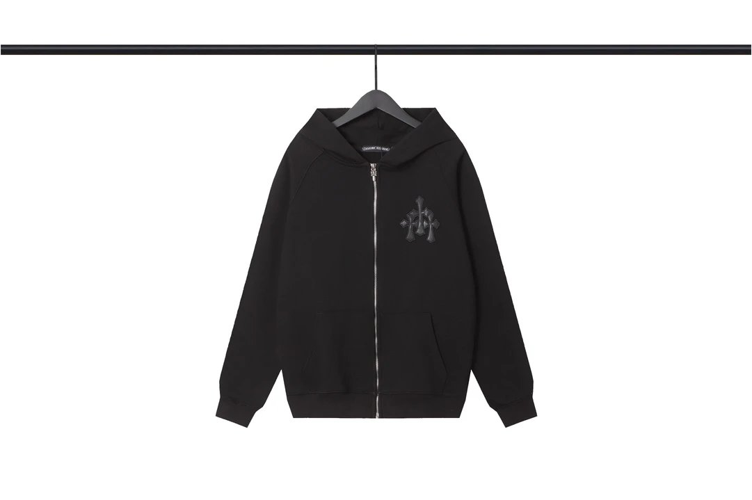 Chrome Hearts Logo Zip-Up Hoodie White - 35