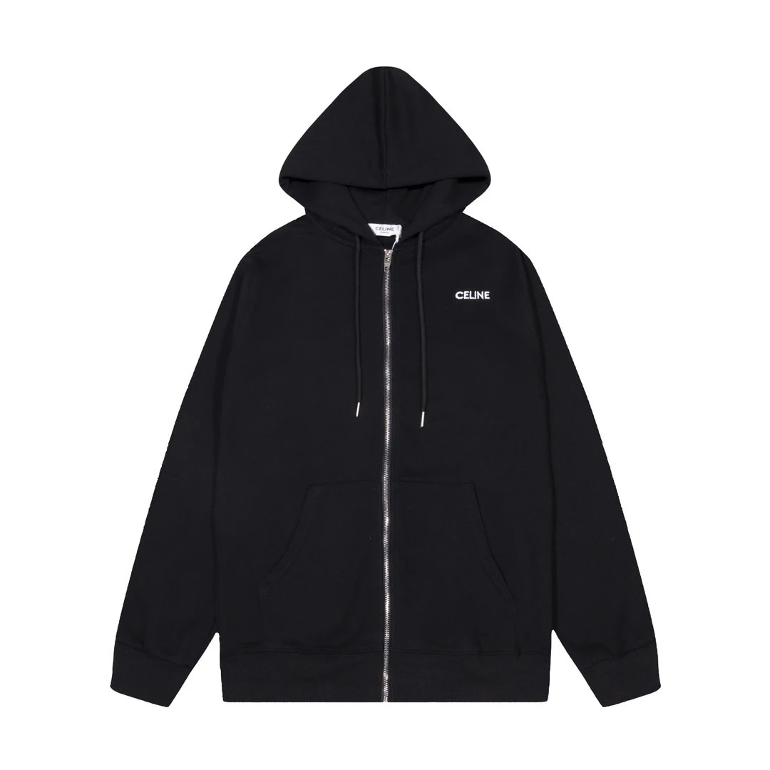 Celine Logo Hoodie Black - 30