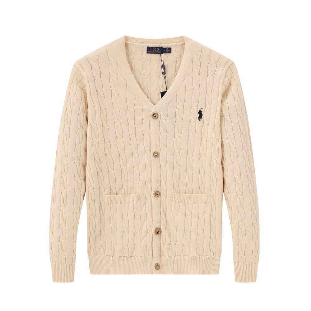 Polo Ralph Lauren Cable Knit Half-Zip Sweater Beige - 33