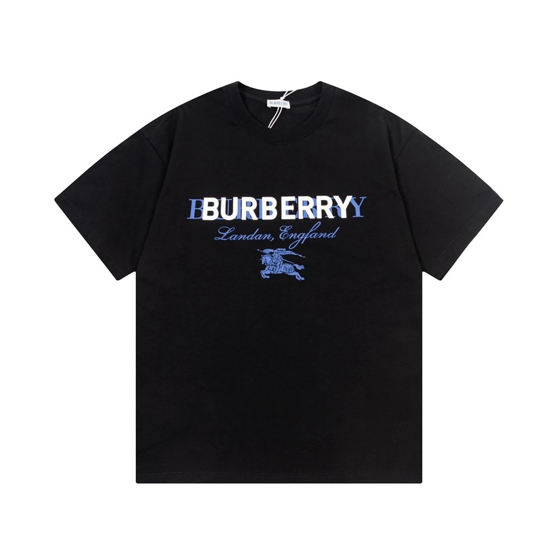 Burberry Logo-Embroidered Black T-Shirt - 21