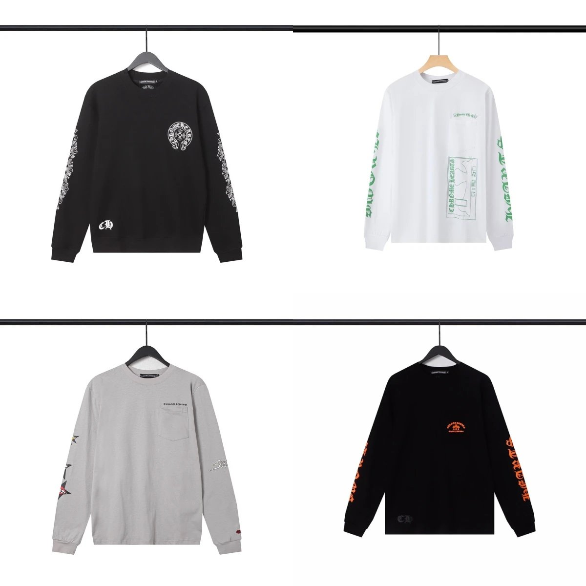 Philipp Plein Raglan Long Sleeve T-Shirt Red and White - 7