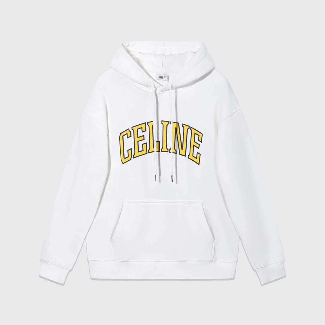 Celine Logo Hoodie Black - 19