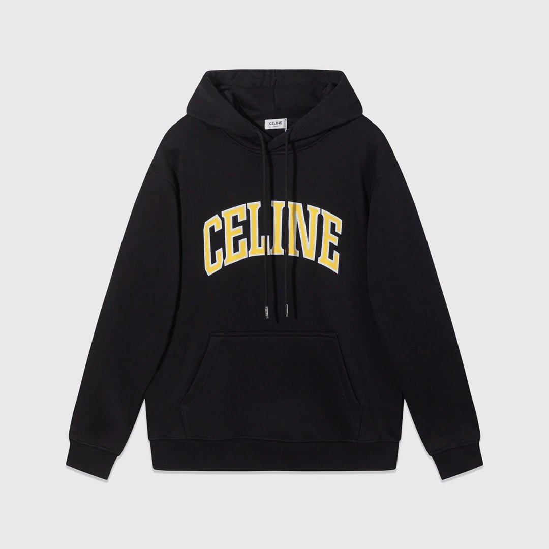 Celine Logo Hoodie Black - 20