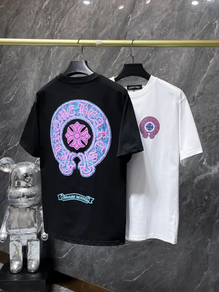Chrome Hearts Floral Crest T-Shirt Black and White - 1