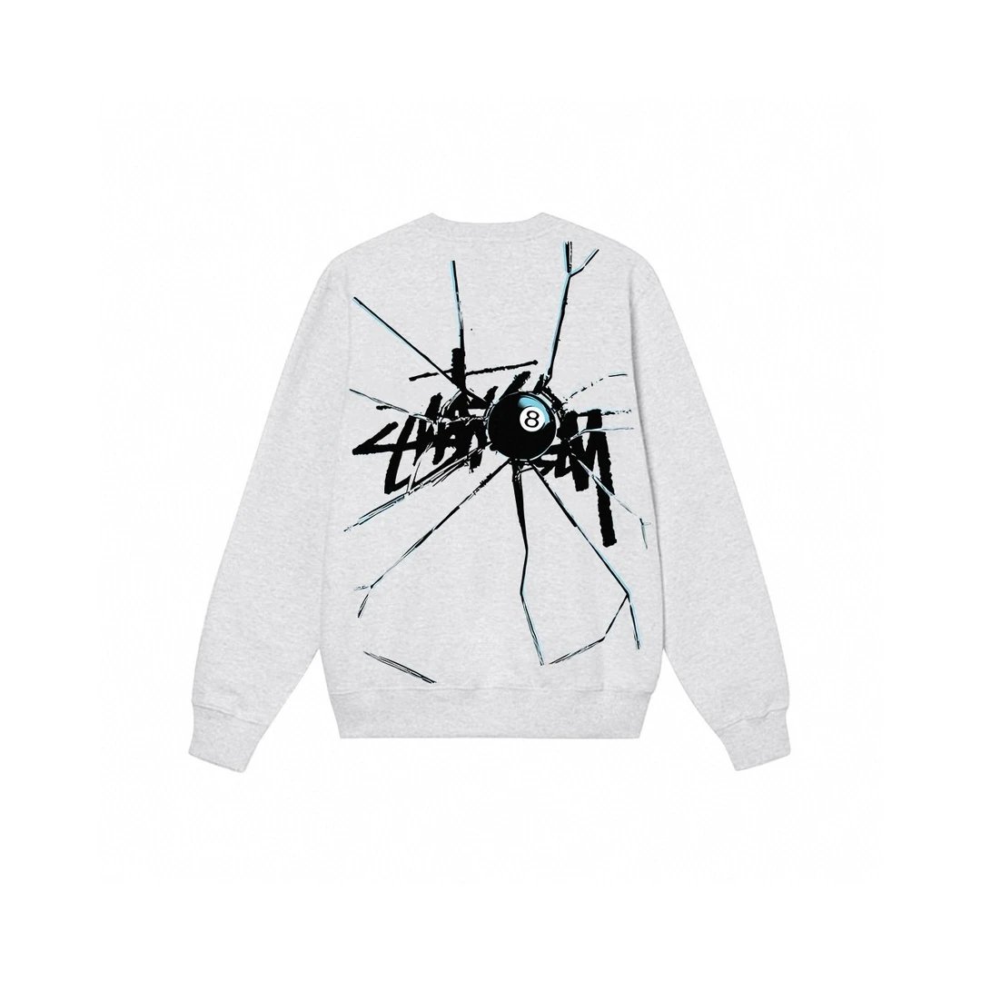 Stussy Crewneck Sweatshirt Black Hoodie - 32