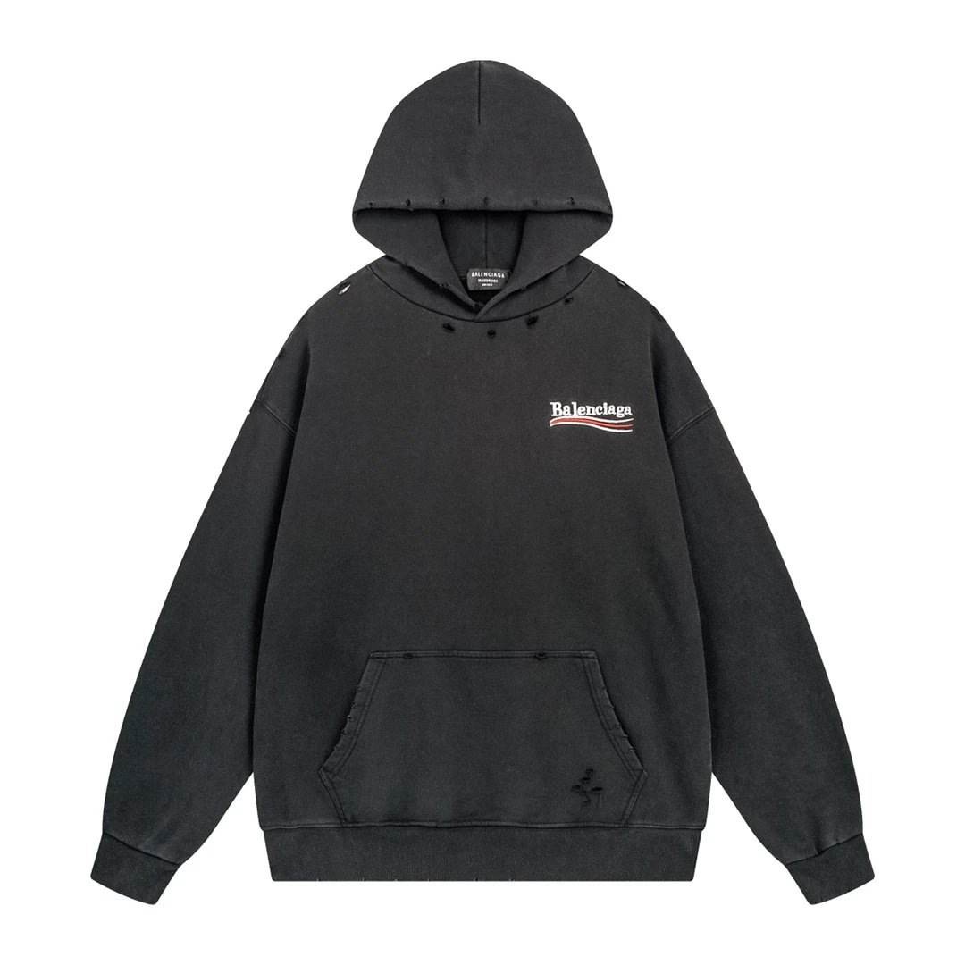 Balenciaga Arch Logo Hoodie Black - 18