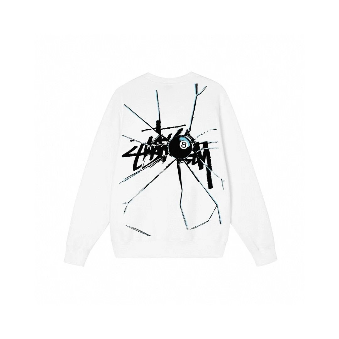 Stussy Crewneck Sweatshirt Black Hoodie - 28
