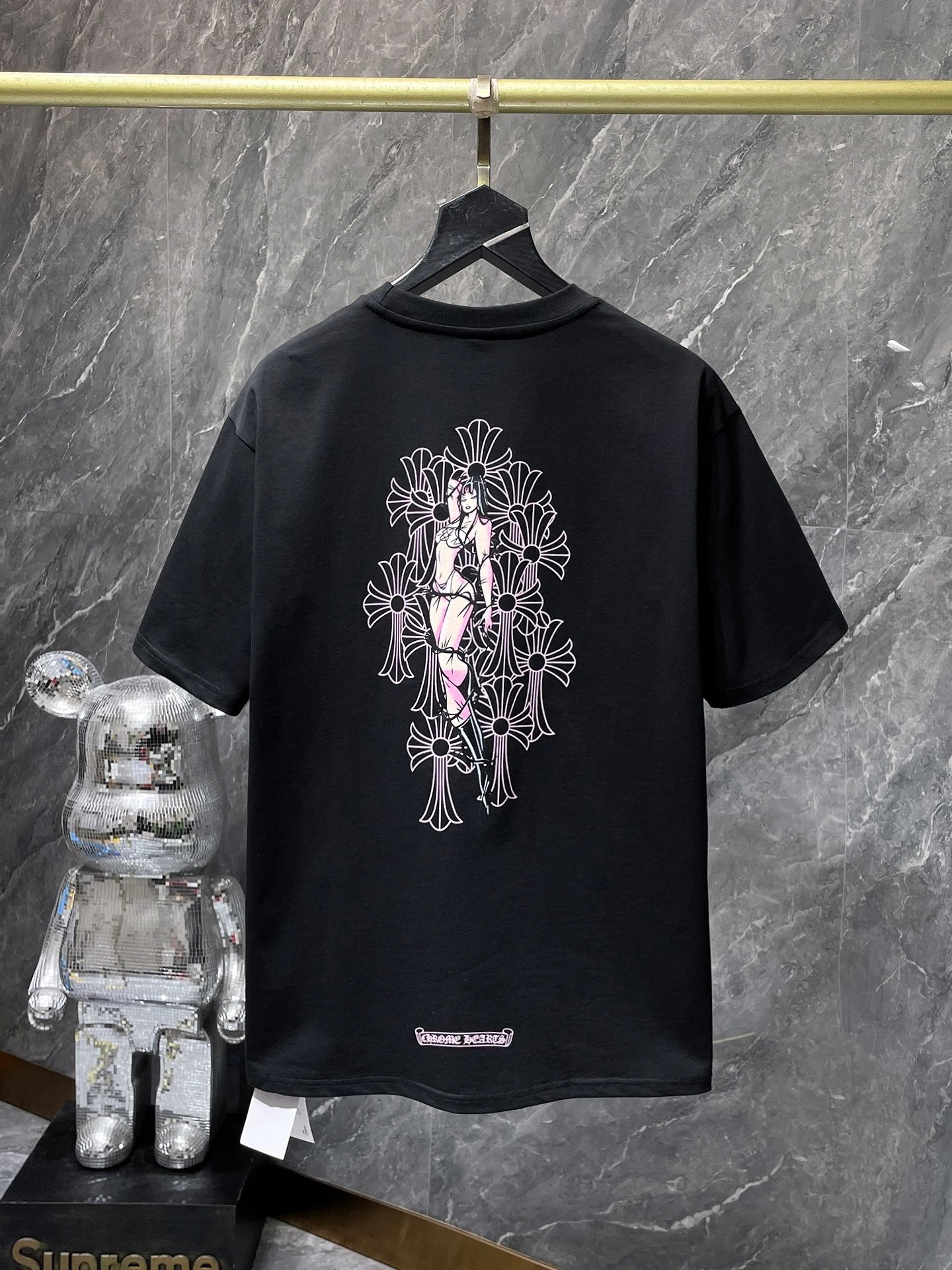 Chrome Hearts Gradient Logo Back Print T-Shirt Black - 15