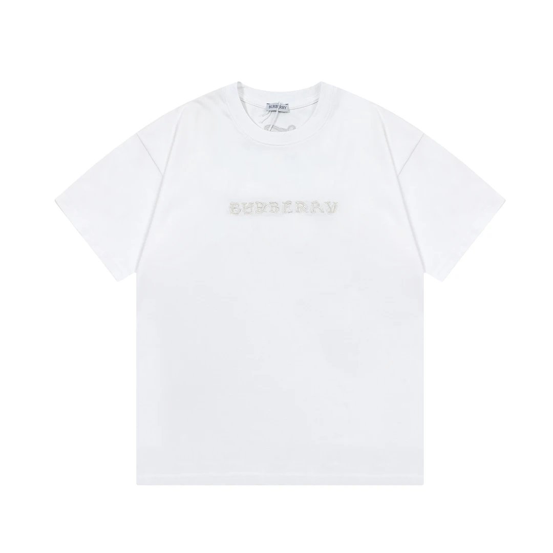 Burberry Logo-Embroidered Black T-Shirt - 24
