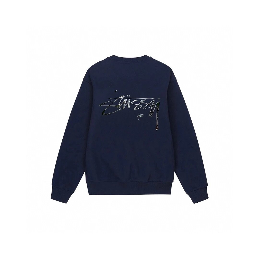 Stussy Crewneck Sweatshirt Black Hoodie - 26