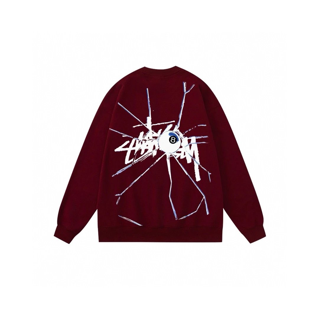 Stussy Crewneck Sweatshirt Black Hoodie - 31