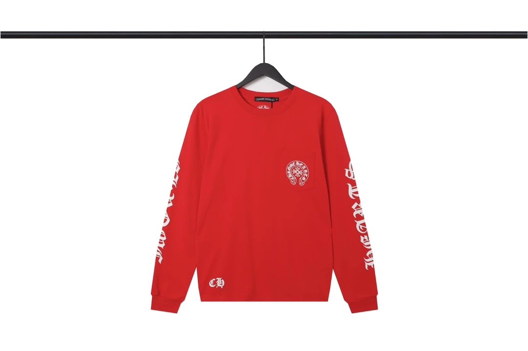 Philipp Plein Raglan Long Sleeve T-Shirt Red and White - 16