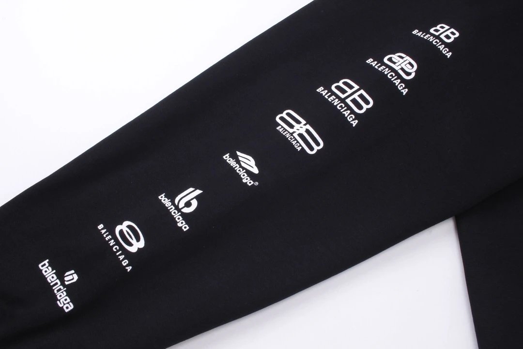 Balenciaga Logo Hoodie Black - 5