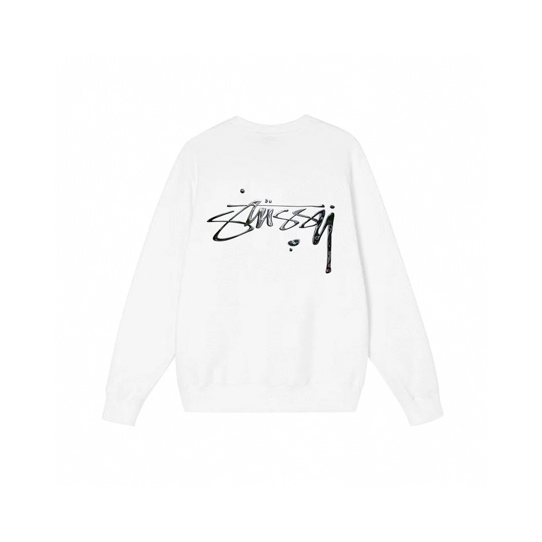 Stussy Crewneck Sweatshirt Black Hoodie - 24