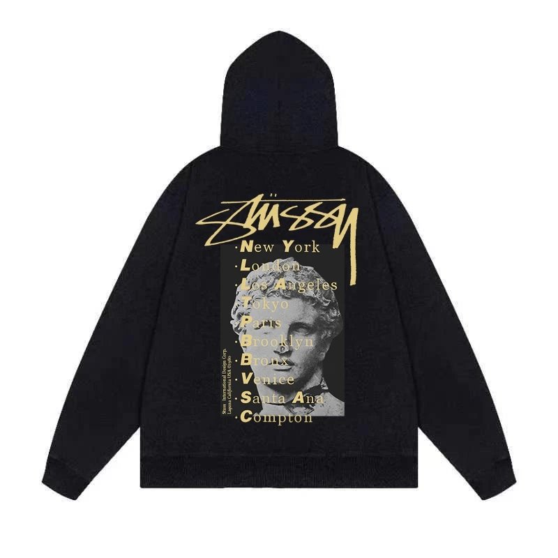 Stussy International Four Aces Flame Hoodie Black - 19