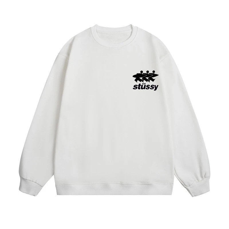 Stussy Crewneck Sweatshirt Black Hoodie - 14