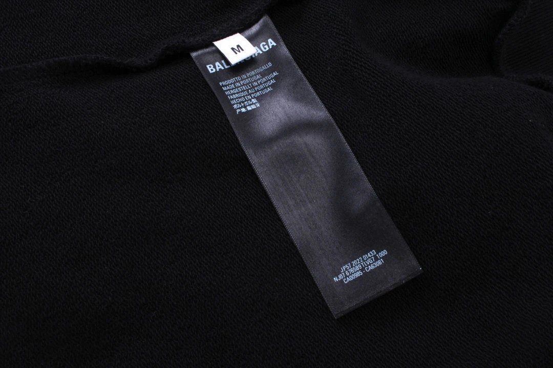 Balenciaga Logo Hoodie Black - 8