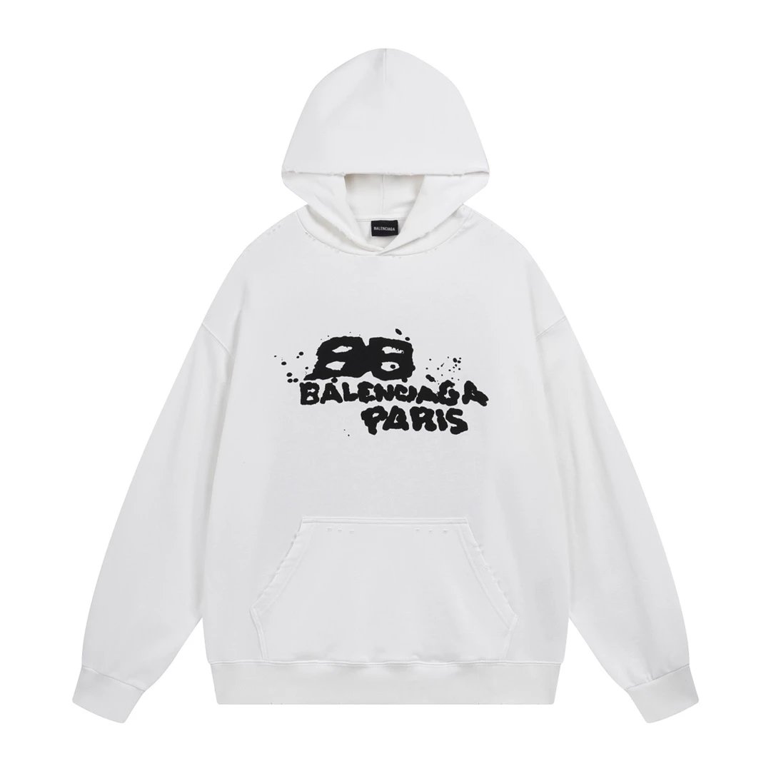 Balenciaga Logo Hoodie Black - 27