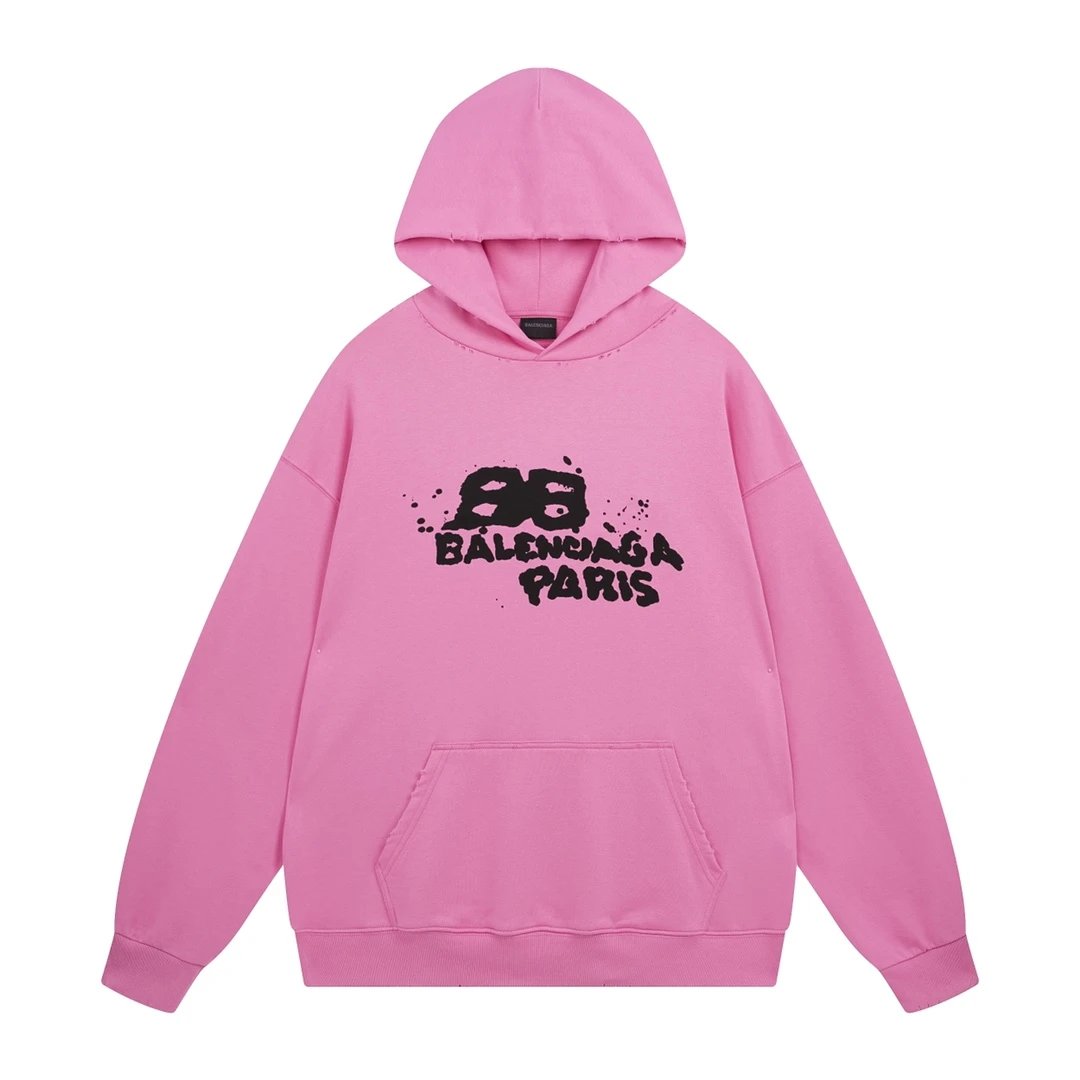 Balenciaga Logo Hoodie Black - 28