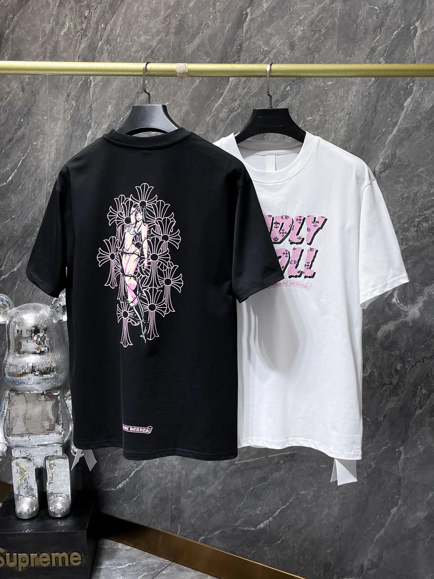 Chrome Hearts Gradient Logo Back Print T-Shirt Black - 16
