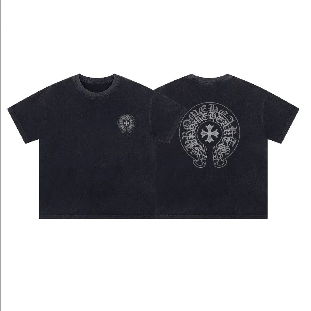 Chrome Hearts Gradient Logo Back Print T-Shirt Black - 4