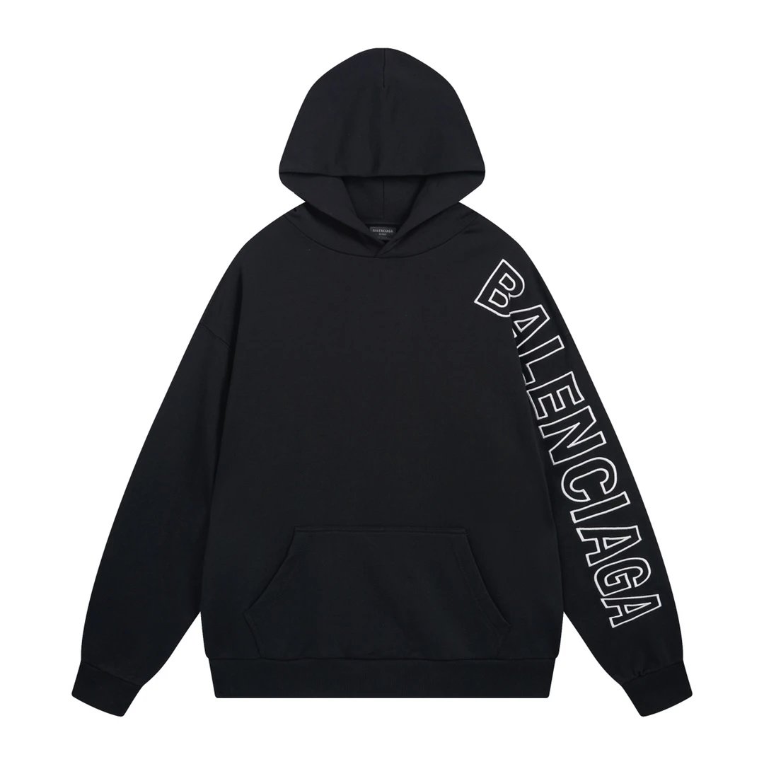 Balenciaga Authentic Jersey Apparel Hoodie Charcoal Gray Hoodie - 20