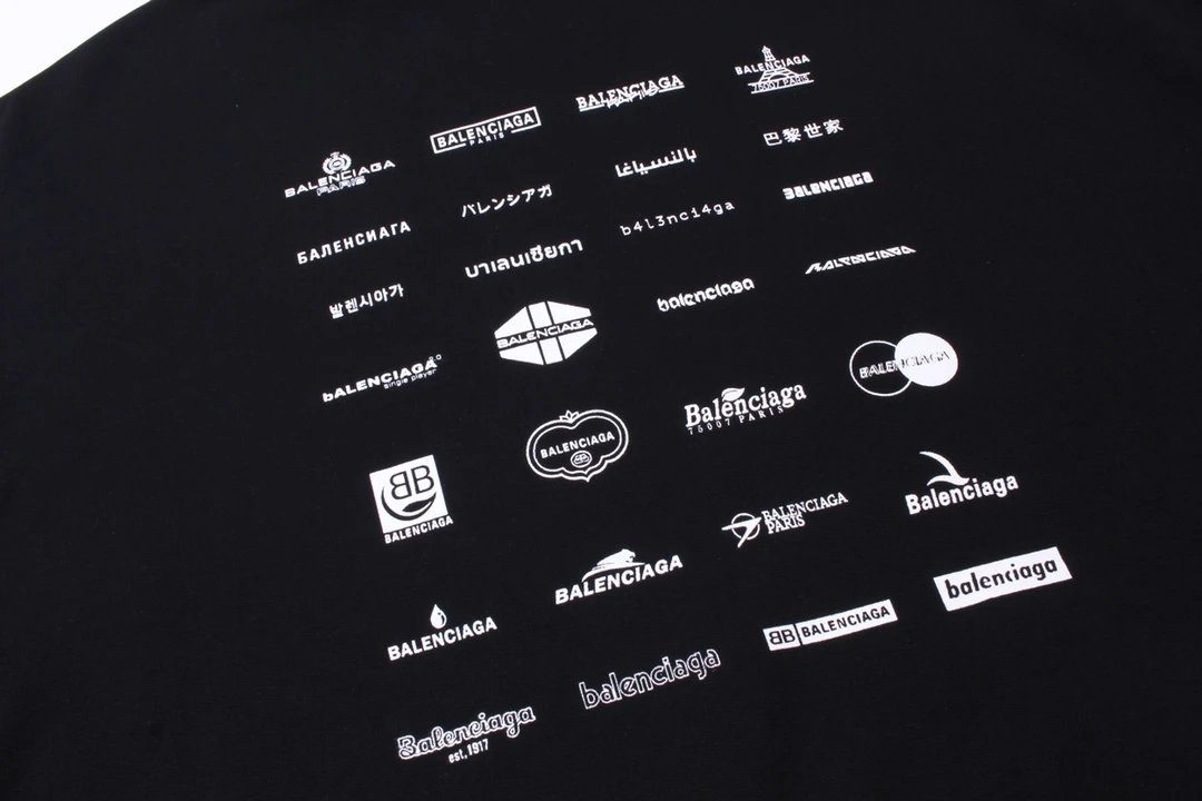 Balenciaga Logo Hoodie Black - 6
