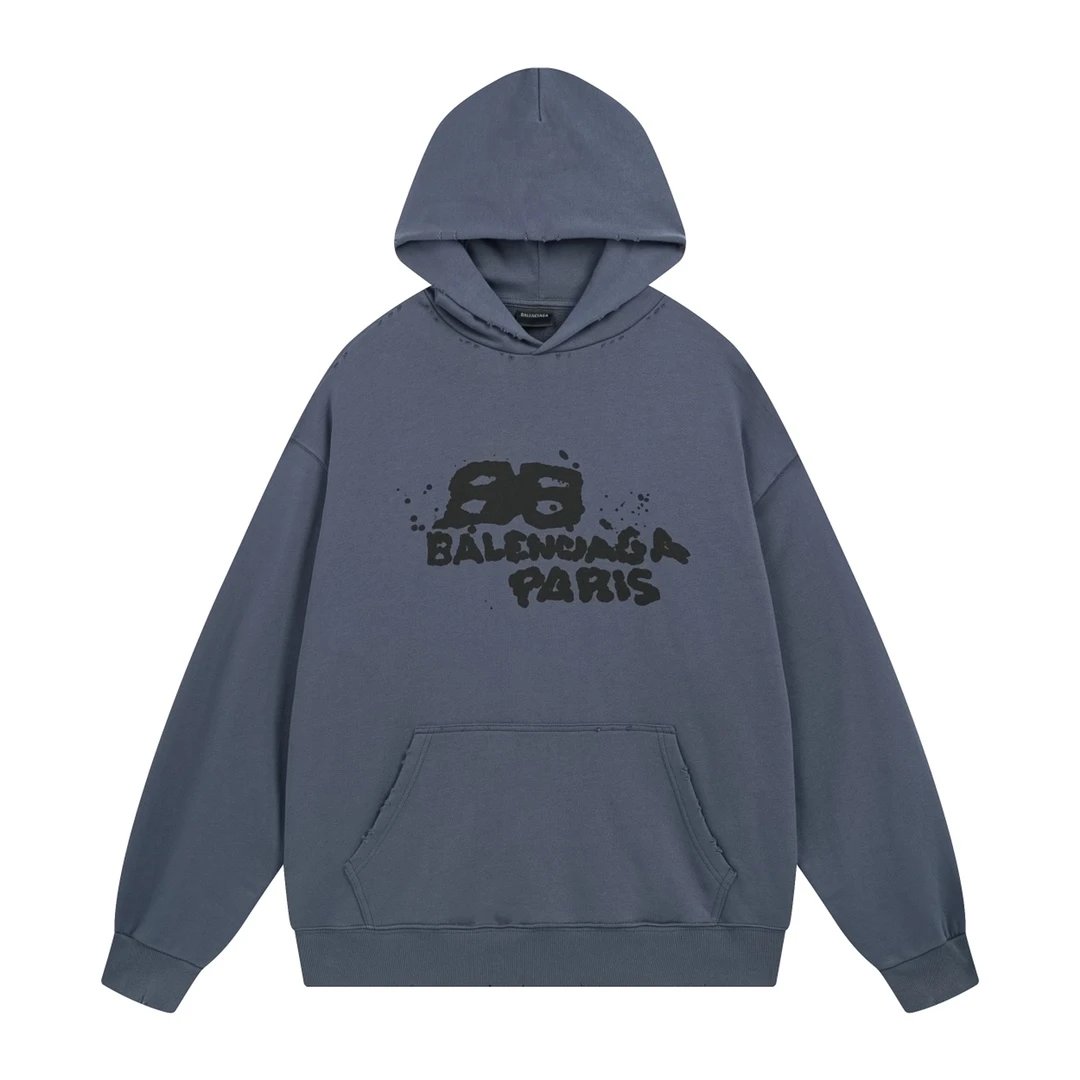 Balenciaga Logo Hoodie Black - 26