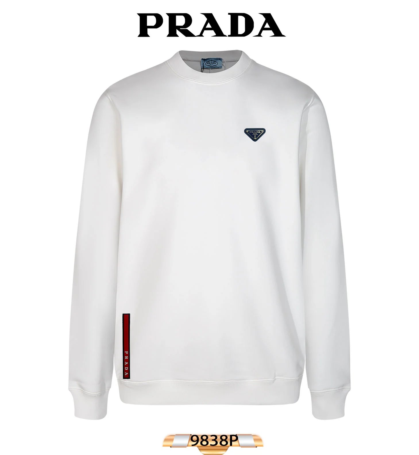 Prada Triangle Patch Black Sweatshirt Sweater - 20
