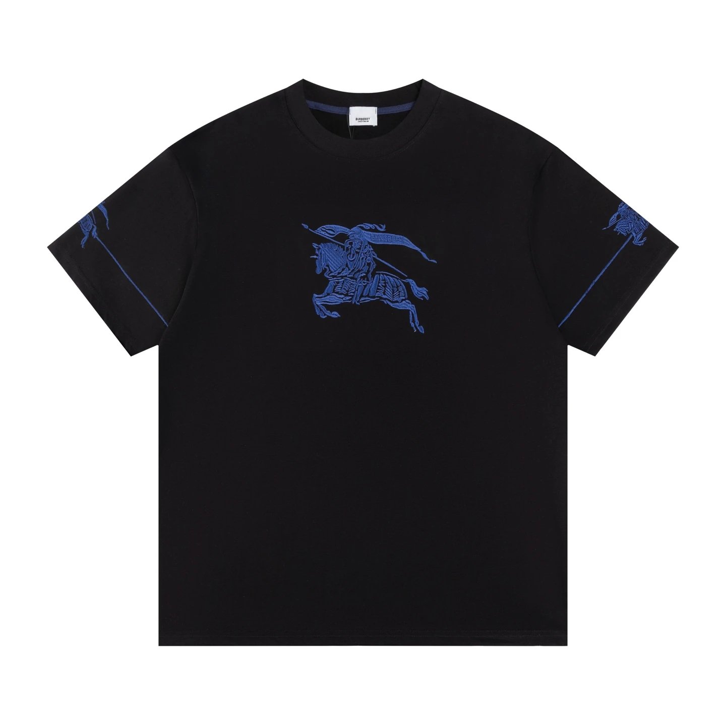 Burberry Logo-Embroidered Black T-Shirt - 26