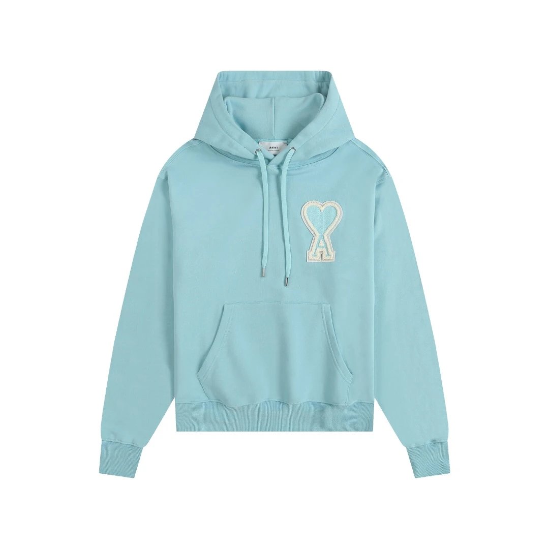 AMI Paris College Hoodie Gray - 42
