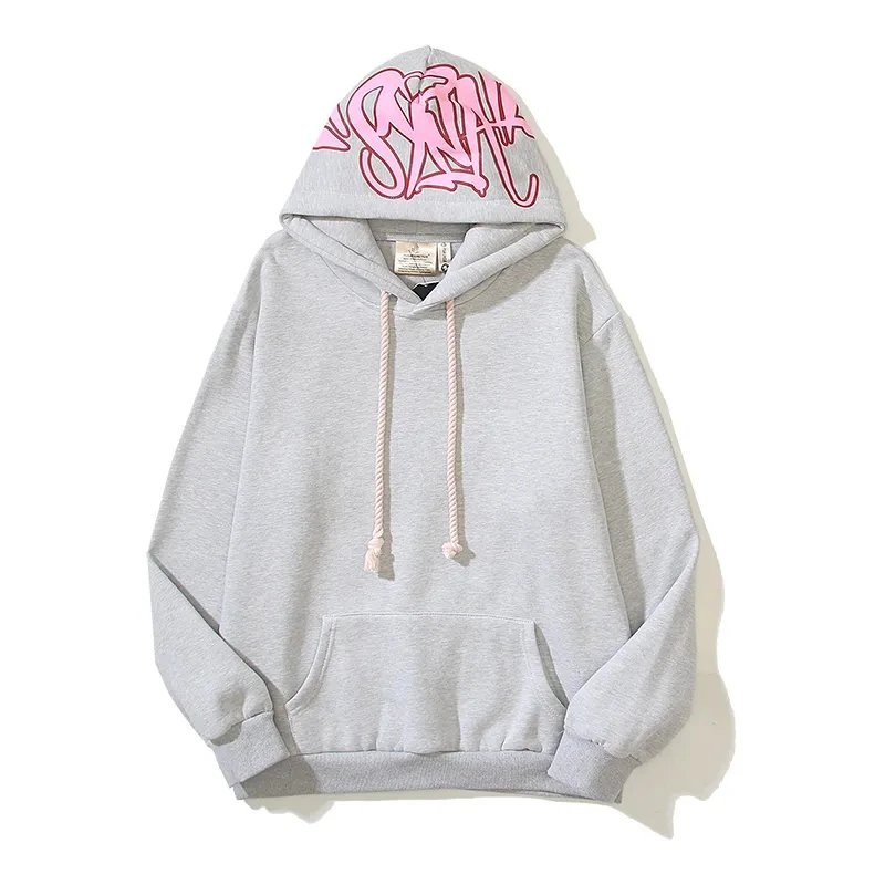Design Graffiti Hoodie and Sweatpants Set Charcoal Gray Tracksuit - 7
